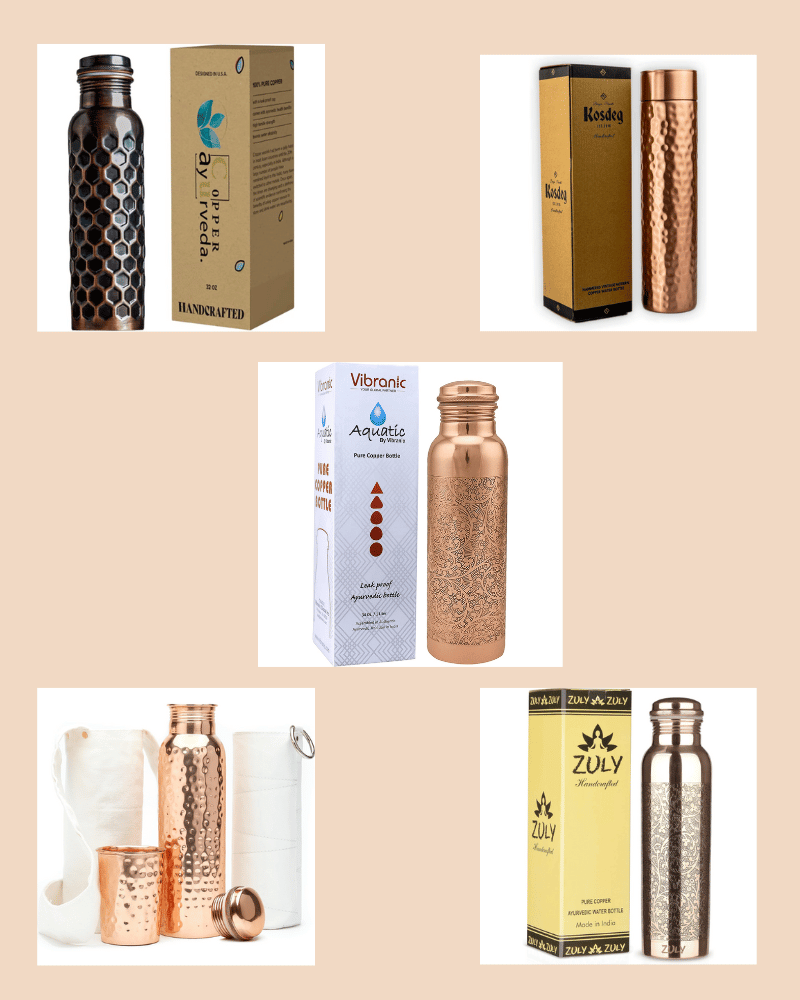 Copper Water Bottles - carry your copper  water with its Ayurvedic benefits when out and about.